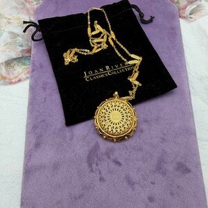 Joan Rivers Gold Filigree Necklace